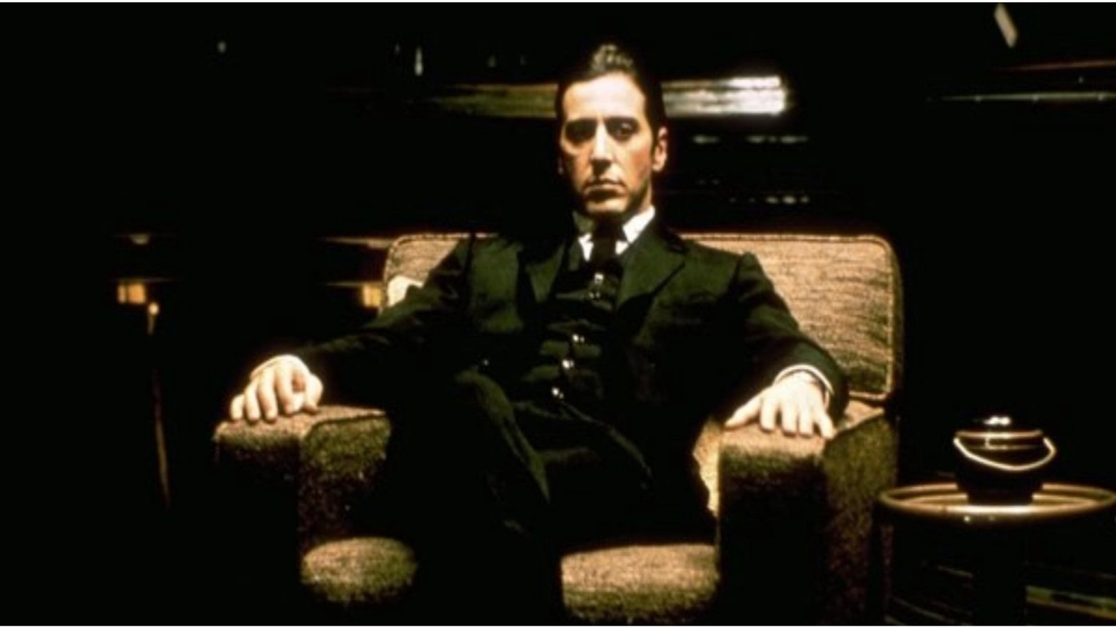 The Godfather promotional image: examining character arc.